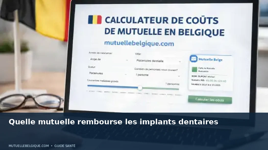 Maquette de mâchoire avec un implant et une couronne posée à côté d'un devis de dentiste