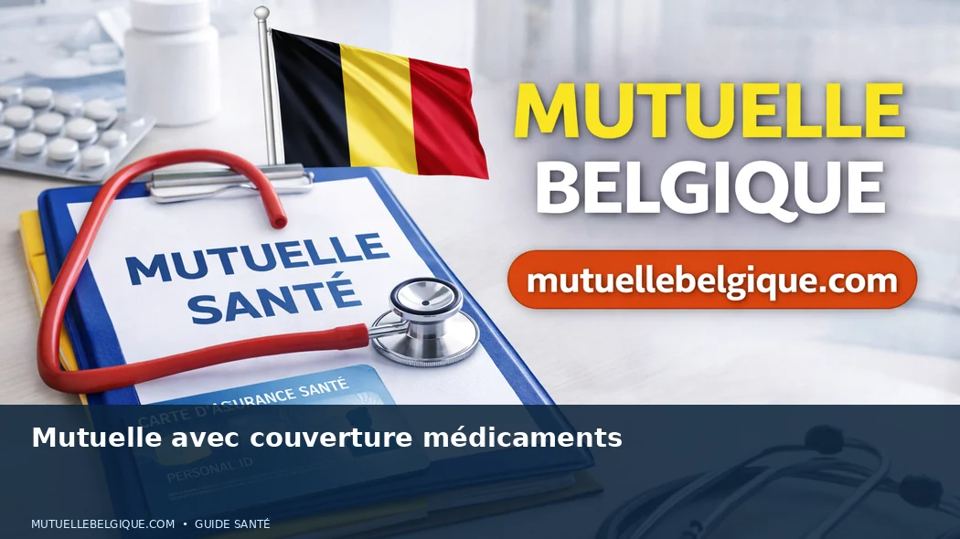 Comptoir de pharmacie belge avec ordonnance électronique présentée sur smartphone